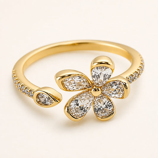 Crystal Flower Ring