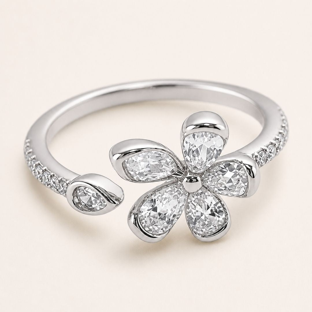 Crystal Flower Ring