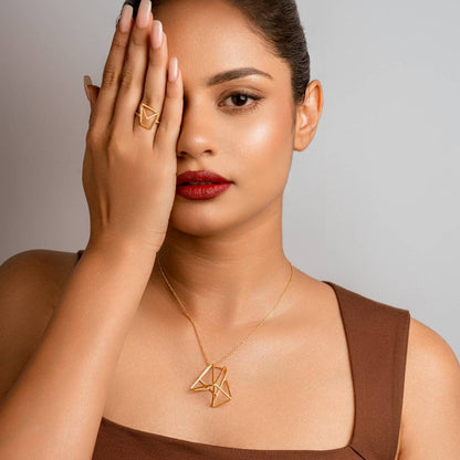 Geo Charm Ring