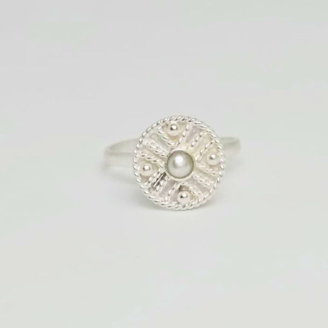 Sunburst Pearl Ring