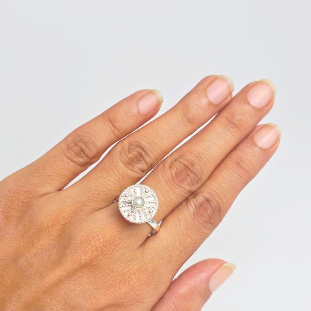 Sunburst Pearl Ring