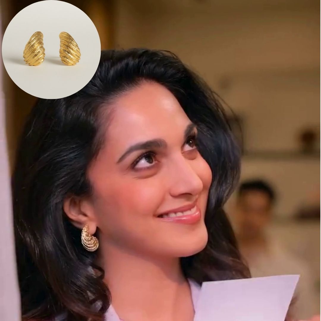 golden shell earrings