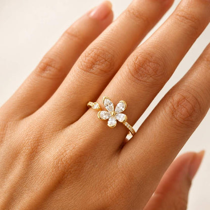 Crystal Flower Ring