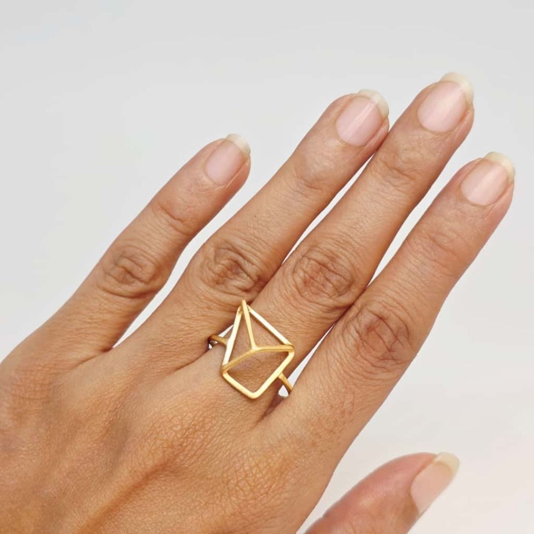 Geo Charm Ring